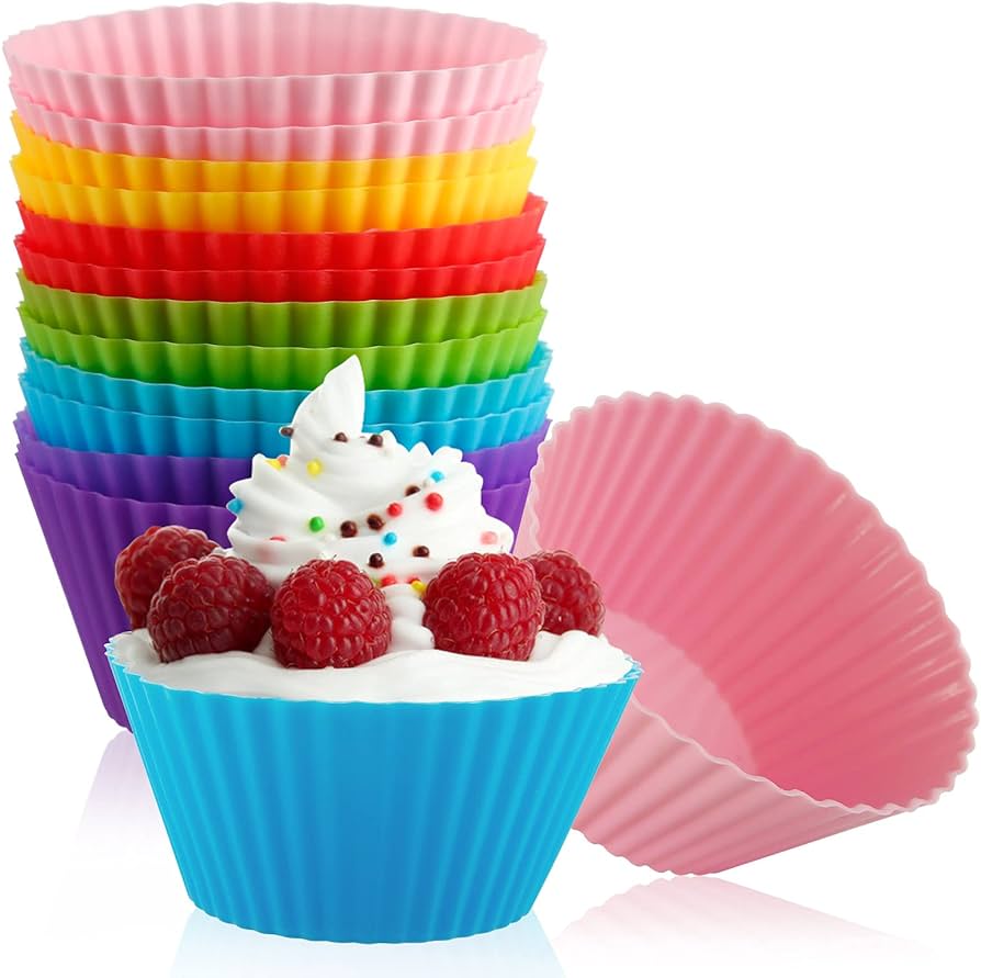 6 Pcs Cup Cake Mould Set Silicone