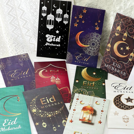 Elegant Eid Mubarak Eidi Envelopes – Pack of 10