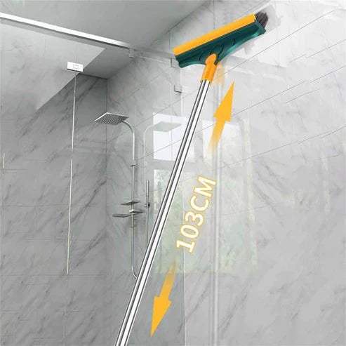 2 In 1 Floor Scrub Brush Rotating With Long Handle