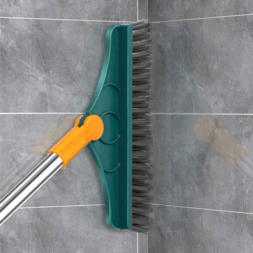 2 In 1 Floor Scrub Brush Rotating With Long Handle