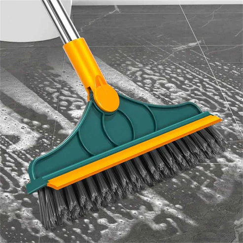 2 In 1 Floor Scrub Brush Rotating With Long Handle