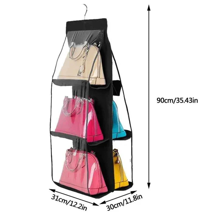 6 POCKET HANGING BAG ORGANIZER