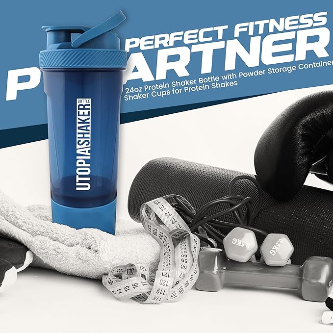 Fitness Sports Classic Protein Mixer Shaker Bottle (24-Oz)