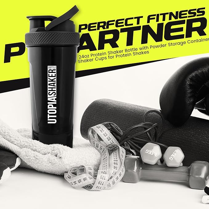Fitness Sports Classic Protein Mixer Shaker Bottle (24-Oz)