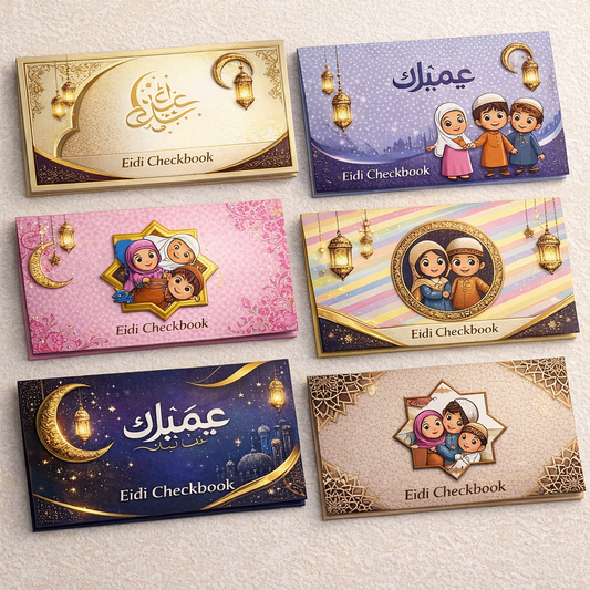 Premium Eidi Cheque Book for Kids – 10 Cheques