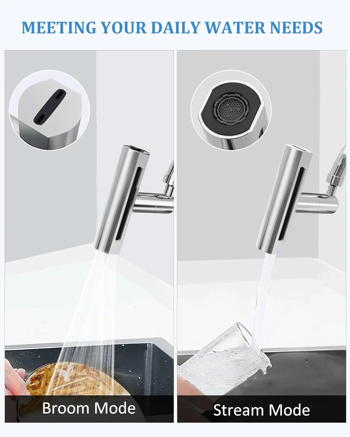 4 in 1 Multifunctional Kitchen Sink Waterfall Faucet
