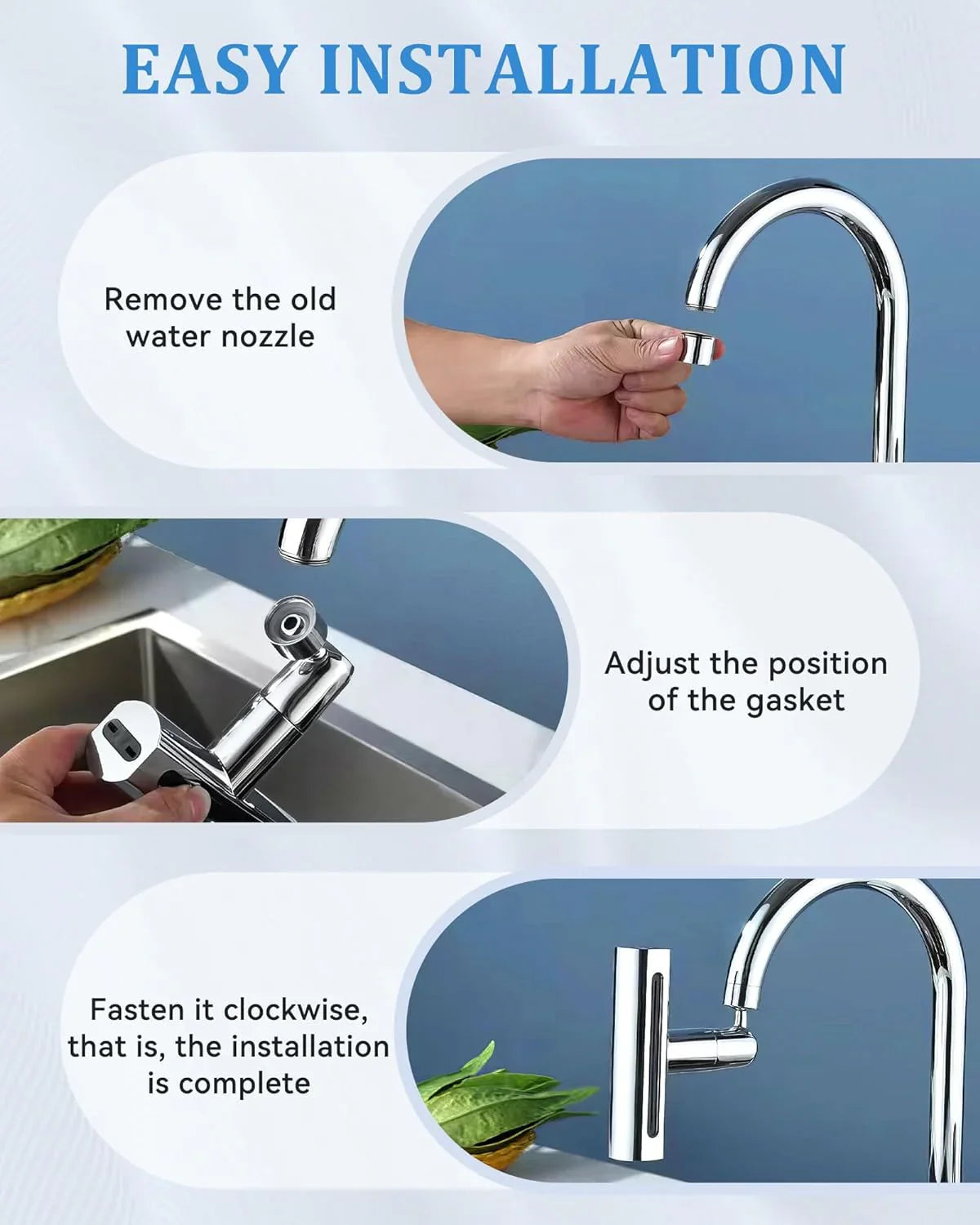 4 in 1 Multifunctional Kitchen Sink Waterfall Faucet
