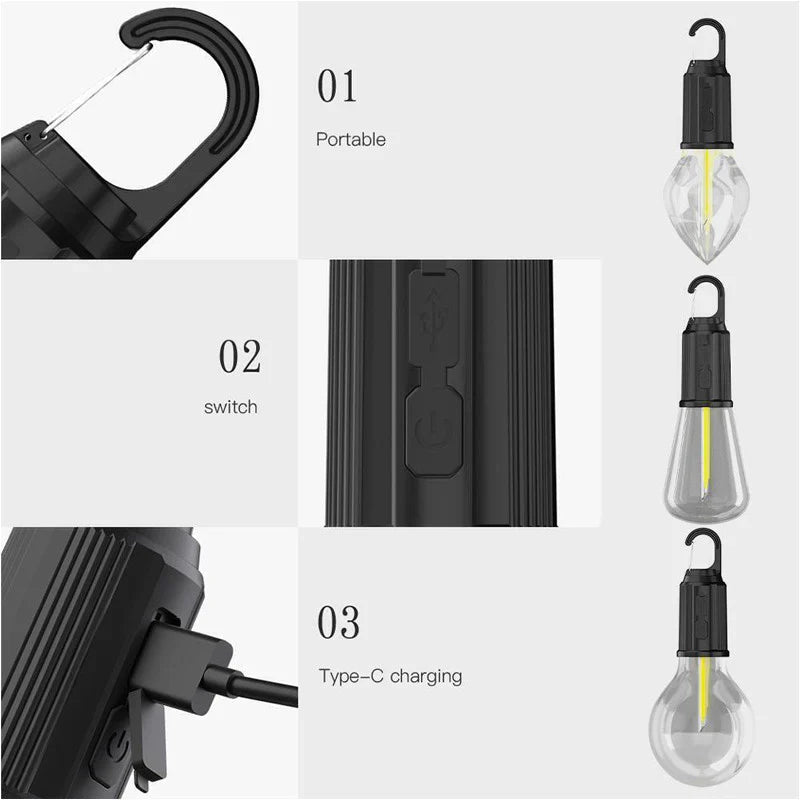 New Shape Rechargeable Built-in Battery Tungsten Bulb