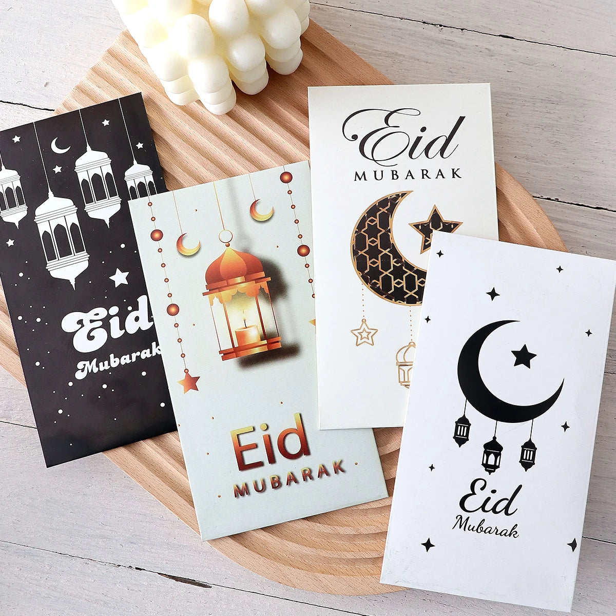 Elegant Eid Mubarak Eidi Envelopes – Pack of 10