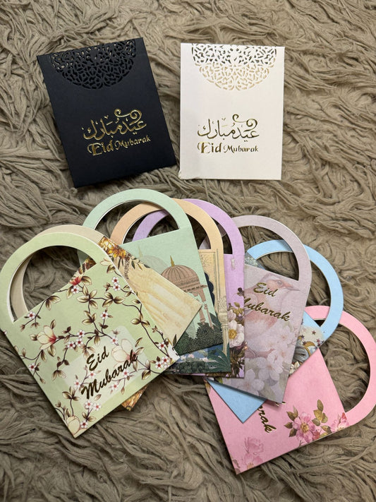 Eid Mubarak Eidi Envelopes & Mini Gift Bags – Pack of 10