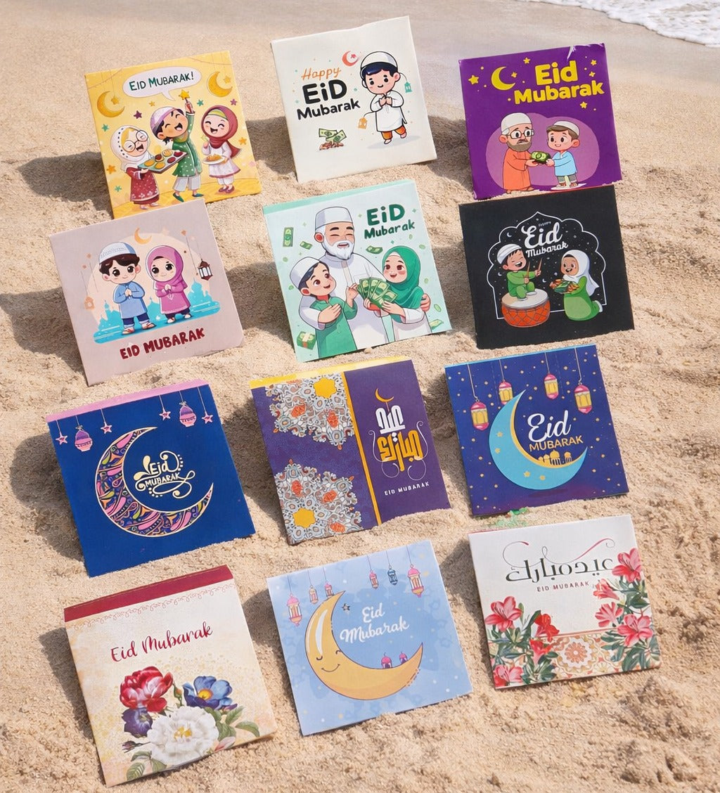 Kids Eid Mubarak Eidi Envelopes – Pack of 10
