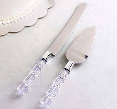 Cake Cutting Knife and Lifter 2-piece set a modern acrylic look