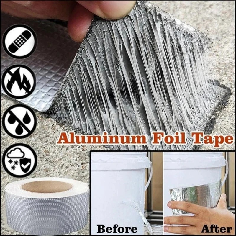 Water Leakage Sealing Tape – Super Strong Aluminum Foil Tape (5 Meter)